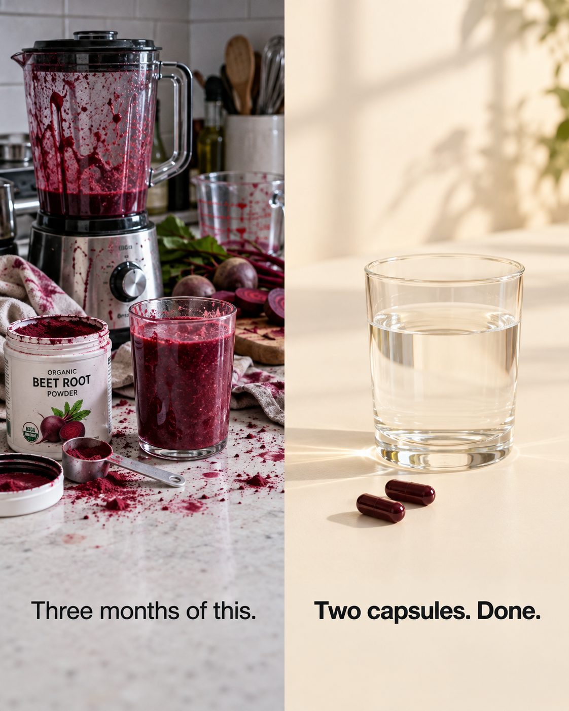 Three months of juice vs two capsules done